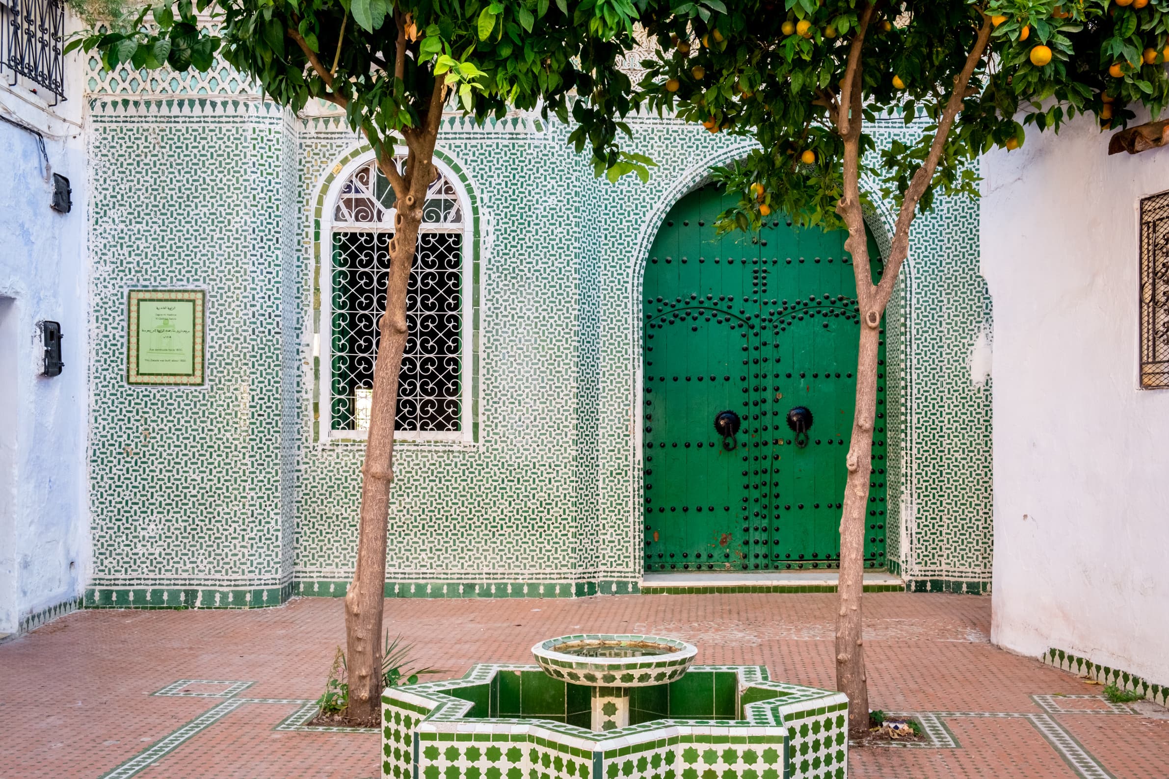 A green corner in Chefchaouen, Morocco