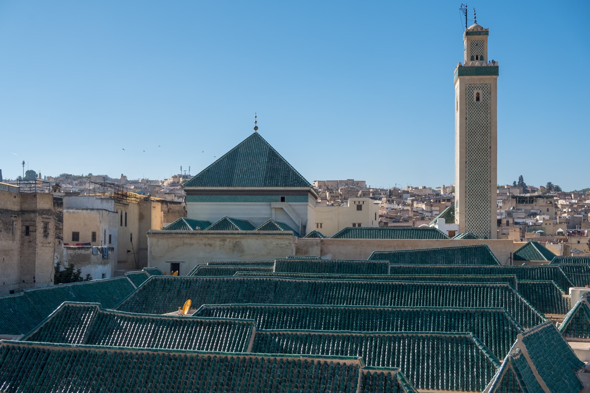 Green rooftops of the University of al-Qarawiyyin