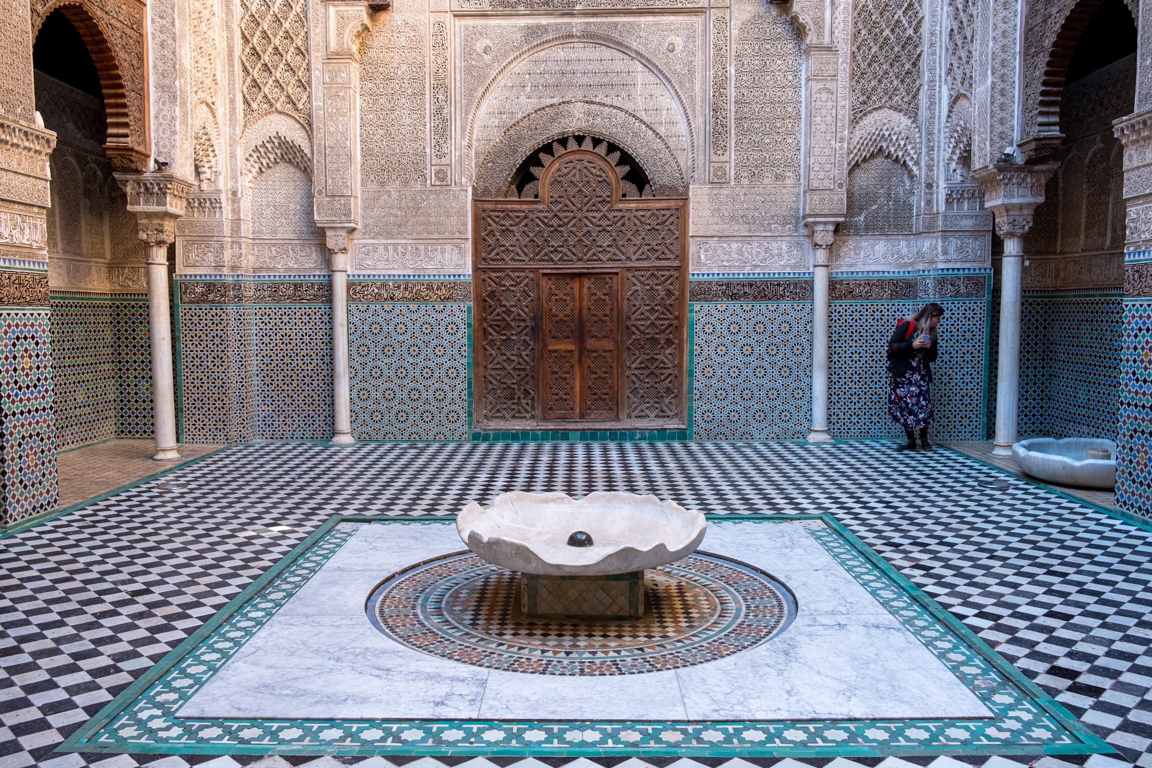 Grand courtyard in the University of al-Qarawiyyin
