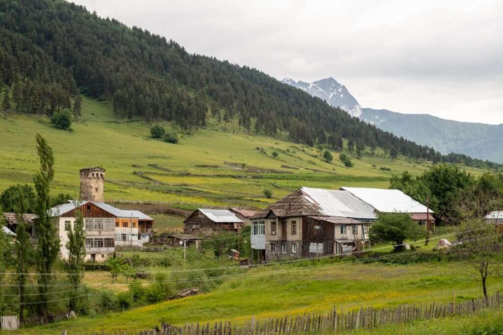 Traditional houses in Tsvirmi