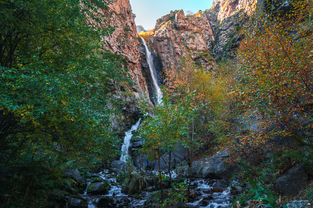 Gveleti waterfall in Kazbegi
